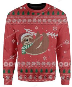 Custom Ugly Sloth Christmas Sweater Jumper HD-AT30101903 Ugly Christmas Sweater 