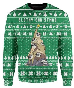Custom Ugly Slothy Christmas Christmas Sweater Jumper HD-AT04111907 Ugly Christmas Sweater 