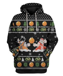 Custom Ugly Songoku And Santa Apparel HD-TA30101901 3D Custom Fleece Hoodies Hoodie S