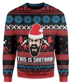 Custom Ugly This Is Sata Christmas Sweater Jumper HD-AT19101918 Ugly Christmas Sweater Long Sleeve S 