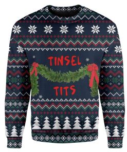 Custom Ugly Tinsel Tits Christmas Sweater Jumper HD-AT21101901 Ugly Christmas Sweater