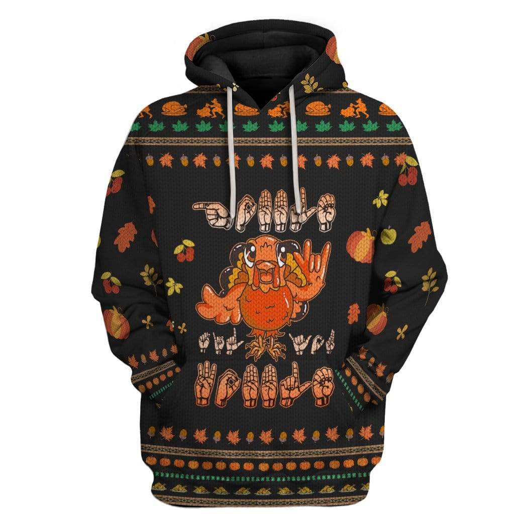 Gearhumans Custom Ugly Turkey Apparel 1 Custom Ugly Turkey Apparel HD-DT18101903 3D Custom Fleece Hoodies Hoodie S