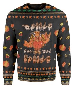 Custom Ugly Turkey Christmas Sweater Jumper HD-DT18101903 Ugly Christmas Sweater Long Sleeve S