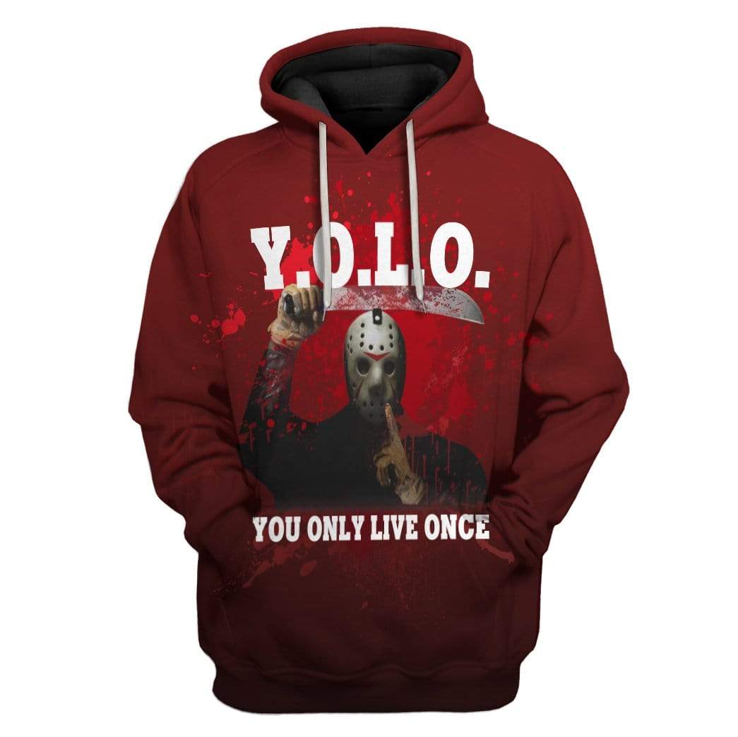 Gearhumans Custom You Only Live Once Apparel 1 Custom You Only Live Once Apparel HD-DT2681903 3D Custom Fleece Hoodies Hoodie S