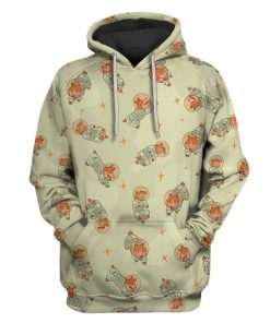 Cute animals as an astronaut Custom T-shirt - Hoodies Apparel HD-GH20063 3D Custom Fleece Hoodies Hoodie S 