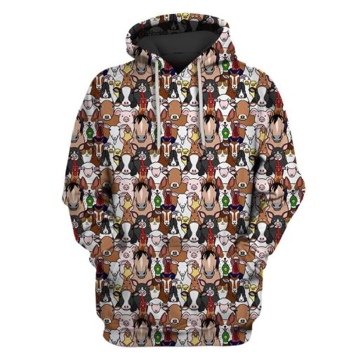 Cute animals Custom T-shirt - Hoodies Apparel HD-GH20058 3D Custom Fleece Hoodies Hoodie S