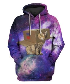 cute astronaut cat Custom T-shirt - Hoodies Apparel HD-GH1106106 3D Custom Fleece Hoodies Hoodie S 