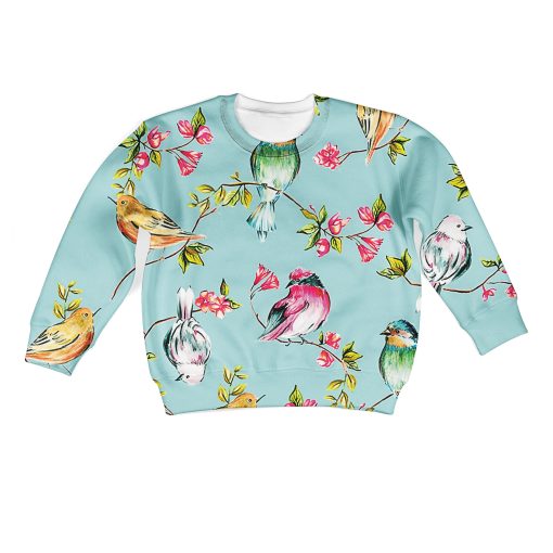 CUTE BIRDS Kid Custom Hoodies T-shirt Apparel HD-PET110218K kid 3D apparel Kid Sweatshirt S/6-8