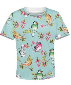 CUTE BIRDS Kid Custom Hoodies T-shirt Apparel HD-PET110218K kid 3D apparel Kid T-Shirt XS 