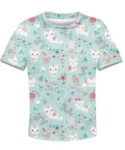 cute cats and birds Kid Custom Hoodies T-shirt Apparel HD-PET110335K kid 3D apparel Kid T-Shirt XS 