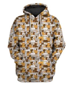 Cute Cats Custom T-shirt - Hoodies Apparel HD-GH20091 3D Custom Fleece Hoodies Hoodie S 
