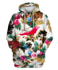 CUTE CATS Custom T-shirt - Hoodies Apparel HD-PET110383 3D Custom Fleece Hoodies Hoodie S 