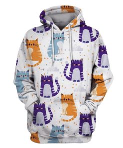 CUTE CATS Custom T-shirt - Hoodies Apparel HD-PET110387 3D Custom Fleece Hoodies Hoodie S 