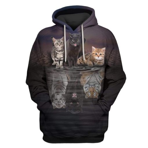Cute Cats Custom T-shirt - Hoodies Apparel HD-PET110459 3D Custom Fleece Hoodies Hoodie S