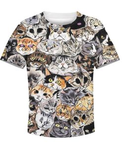 CUTE CATS Kid Custom Hoodies T-shirt Apparel HD-PET110222K kid 3D apparel Kid T-Shirt XS 