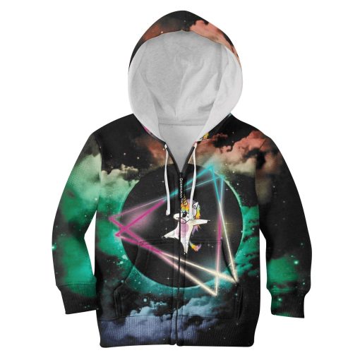 Cute Dabbing Unicorn Custom Hoodies T-shirt Apparel HD-UNI110141K kid 3D apparel Kid Zip Hoodie S/6-8
