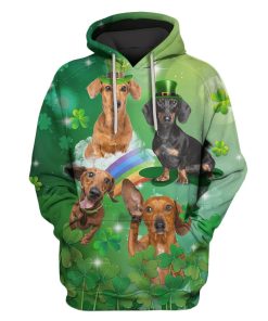 Cute Dachshund Custom T-shirt - Hoodies Apparel HD-GH110667 3D Custom Fleece Hoodies Hoodie S 