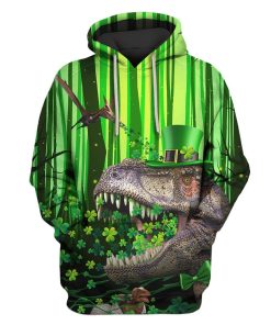 Cute dinosaur Custom T-shirt - Hoodies Apparel HD-PET110433 3D Custom Fleece Hoodies Hoodie S 