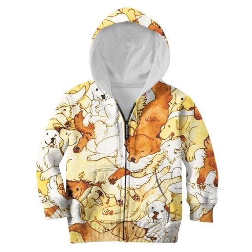 Cute Dogs Custom Hoodies T-shirt Apparel HD-PET110226K kid 3D apparel Kid Zip Hoodie S/6-8