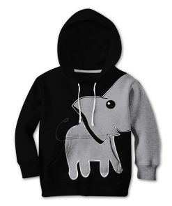 Cute Elephant Custom Hoodies T-shirt Apparel HD-GH1106121K kid 3D apparel Kid Hoodie S/6-8 