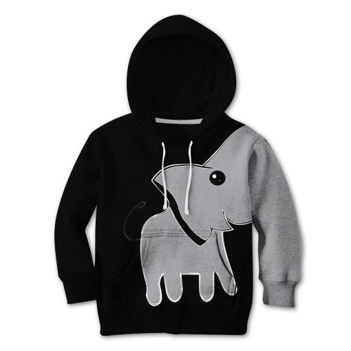 Cute Elephant Custom Hoodies T-shirt Apparel HD-GH1106121K kid 3D apparel Kid Hoodie S/6-8