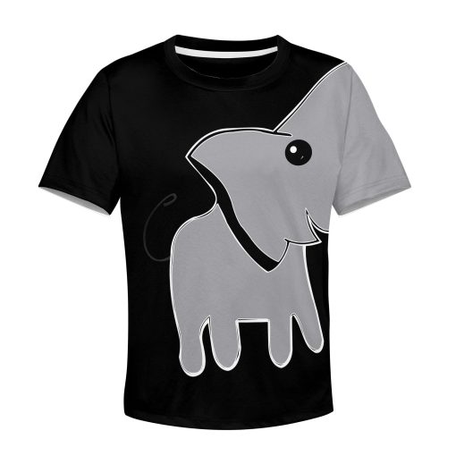 Cute Elephant Custom Hoodies T-shirt Apparel HD-GH1106121K kid 3D apparel Kid T-Shirt XS