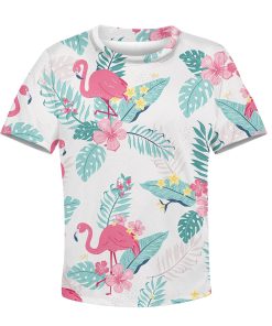 CUTE Flamingo Kid Custom Hoodies T-shirt Apparel HD-MV110729K kid 3D apparel Kid T-Shirt XS 