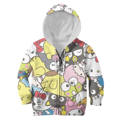cute Kid Custom Hoodies T-shirt Apparel HD-PET110323K kid 3D apparel Kid Zip Hoodie S/6-8