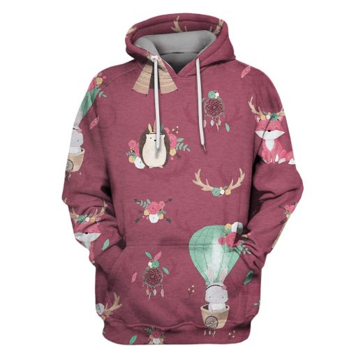 Cute Pets And Dreamcatcher Custom T-shirt - Hoodies Apparel HD-PET110255 3D Custom Fleece Hoodies Hoodie S