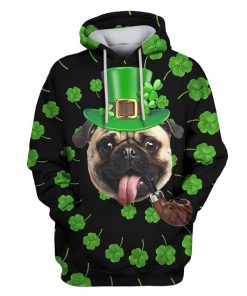 Cute PUG Custom T-shirt - Hoodies Apparel HD-PET110442 3D Custom Fleece Hoodies Hoodie S 