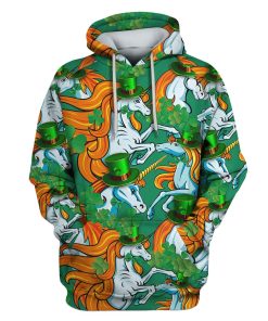 Cute Unicorn Custom T-shirt - Hoodies Apparel HD-PET110437 3D Custom Fleece Hoodies Hoodie S 