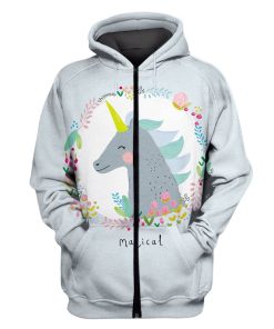 Cute Unicorn Custom T-shirt - Hoodies Apparel HD-UNI110169 3D Custom Fleece Hoodies Hoodie S 