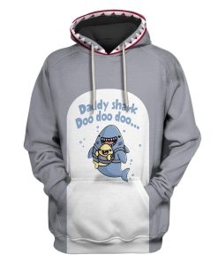Daddy Shark Custom T-shirt - Hoodies Apparel HD-GH1106181 3D Custom Fleece Hoodies Hoodie S 