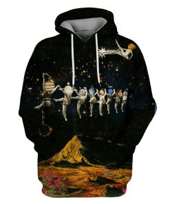 Dancing In Space Custom T-shirt - Hoodies Apparel GH110244 3D Custom Fleece Hoodies Hoodie S 