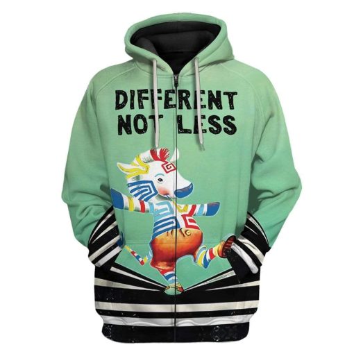 Different Not Less Custom T-Shirts Hoodies Apparel HD-QM0402203 3D Custom Fleece Hoodies Zip Hoodie S