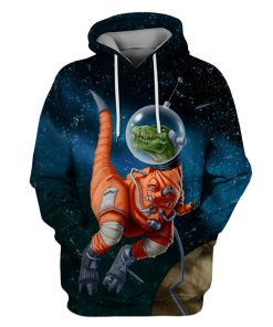 Dinosaur astronaut T-Shirts - Zip Hoodies Apparel GH110210 3D Custom Fleece Hoodies Hoodie S 