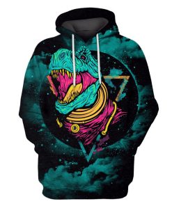 Dinosaur in galaxy Custom T-shirt - Hoodies Apparel GH110238 3D Custom Fleece Hoodies Hoodie S