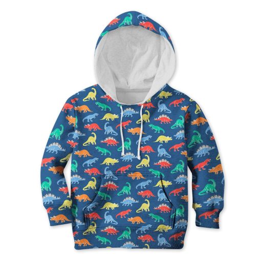 Dinosaurs Kid Custom Hoodies T-shirt Apparel HD-GH110629K kid 3D apparel Kid Hoodie S/6-8