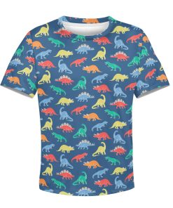 Dinosaurs Kid Custom Hoodies T-shirt Apparel HD-GH110629K kid 3D apparel Kid T-Shirt XS 