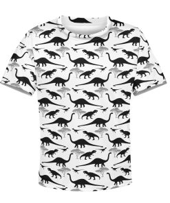 Dinosaurs with tree Kid Custom Hoodies T-shirt Apparel HD-GH110631K kid 3D apparel Kid T-Shirt XS 