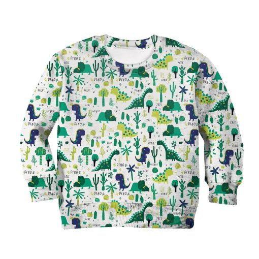 Gearhumans Dinosaurs with tree Kid Custom Hoodies T-shirt Apparel 6 Dinosaurs with tree Kid Custom Hoodies T-shirt Apparel HD-GH110642K kid 3D apparel Kid Sweatshirt S/6-8