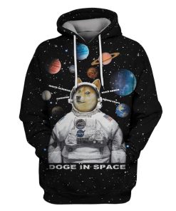 Dog Astronaut In Galaxy Custom T-shirt - Hoodies Apparel GH110431 3D Custom Fleece Hoodies Hoodie S 