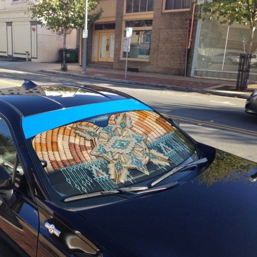 Gearhumans 3D Strong Native American Women Car Auto Sunshade