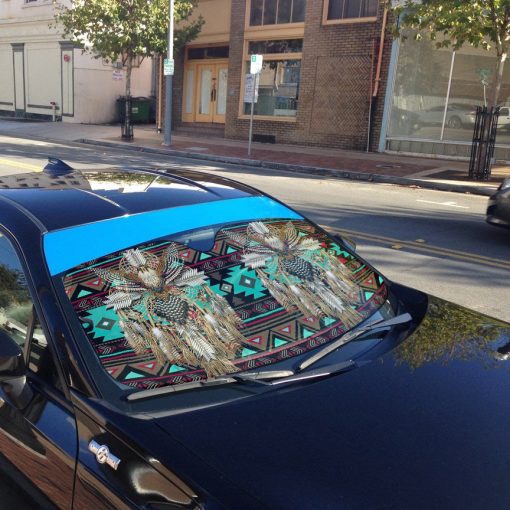 Gearhumans 3D Brown Native America Car Auto Sunshade