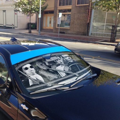 Gearhumans 3D Halloween Monster Horror Movie Custom Car Auto Sunshade 6 Gearhumans 3D Halloween Monster Horror Movie Custom Car Auto Sunshade - Image 6