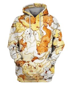 Dogs Playing With Each Other Custom T-shirt - Hoodies Apparel HD-PET110226 3D Custom Fleece Hoodies Hoodie S 
