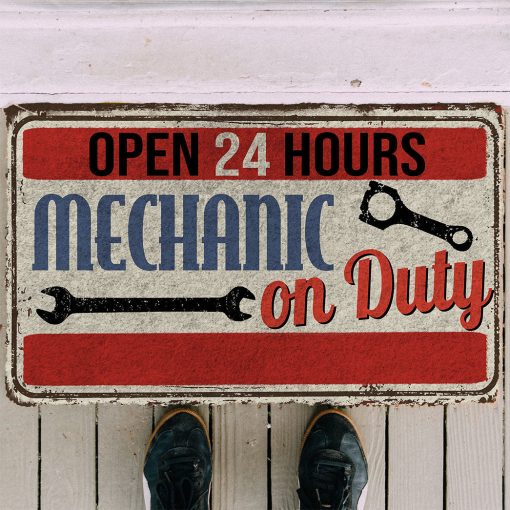Gearhumans 3D Mechanic On Duty Doormat - Image 3