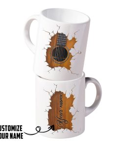 Gearhumans 3D Acoustic Guitar Custom Name Mug