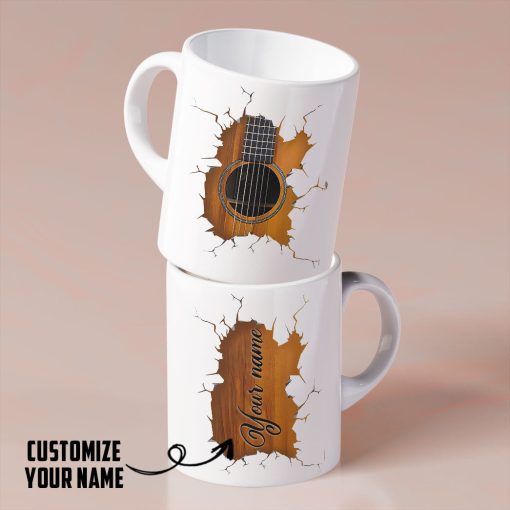 Gearhumans 3D Acoustic Guitar Custom Name Mug - Image 4