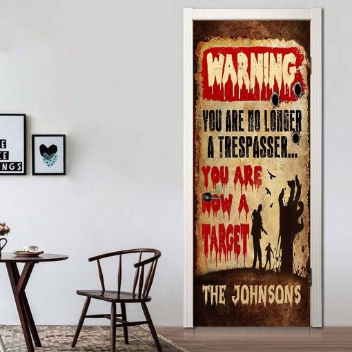 Gearhumans 3D You Are Now A Target Halloween Custom Name Door Stickers